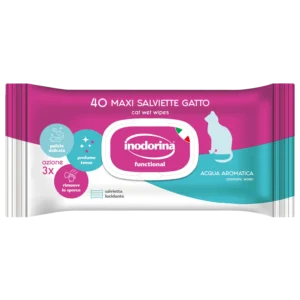 Вологі серветки Inodorina Acqua Aromatica для котів, 40 шт