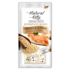Ласощі Natural Kitty Creamy Treats з куркою та кіноа для котів, 4х12 г