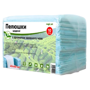 Пелюшки Magic Pet зелений чай для собак 45x60 см, 10 шт