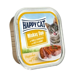 Паштет Happy Cat Duo з яловичиною і кроликом для котів, 100 г