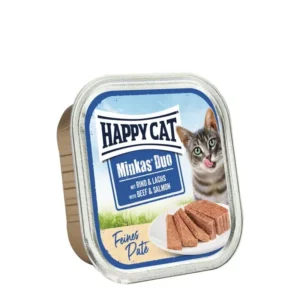 Паштет Happy Cat Duo з яловичиною і диким лососем для котів, 100 г
