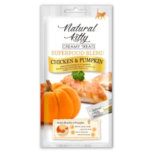 Ласощі Natural Kitty Creamy Treats з куркою та гарбузом для котів, 4х12 г
