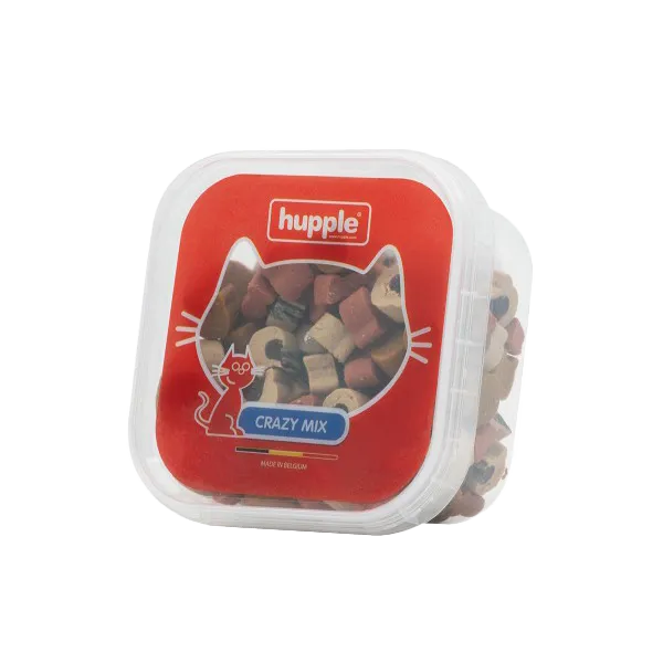 Ніжні ласощі для котів зі смаком лосося, індички та яловичини Hupple Softy crazy mix cat, 80 г.