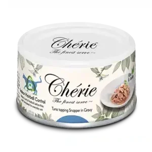 Вологий корм Cherie Hairball Control з тунцем та луціаном для котів, 80 г