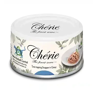 Вологий корм Cherie Hairball Control з тунцем та луціаном для котів, 80 г