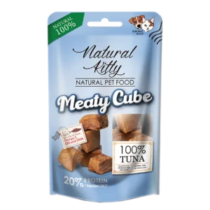 Ласощі Natural Kitty Meaty Cube з тунцем для собак та котів, 60 г