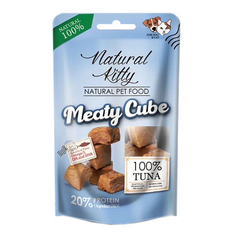 Ласощі Natural Kitty Meaty Cube з тунцем для собак та котів, 60 г