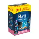 Вологий корм для кошенят Brit Premium НАБІР курка+риба 3+1