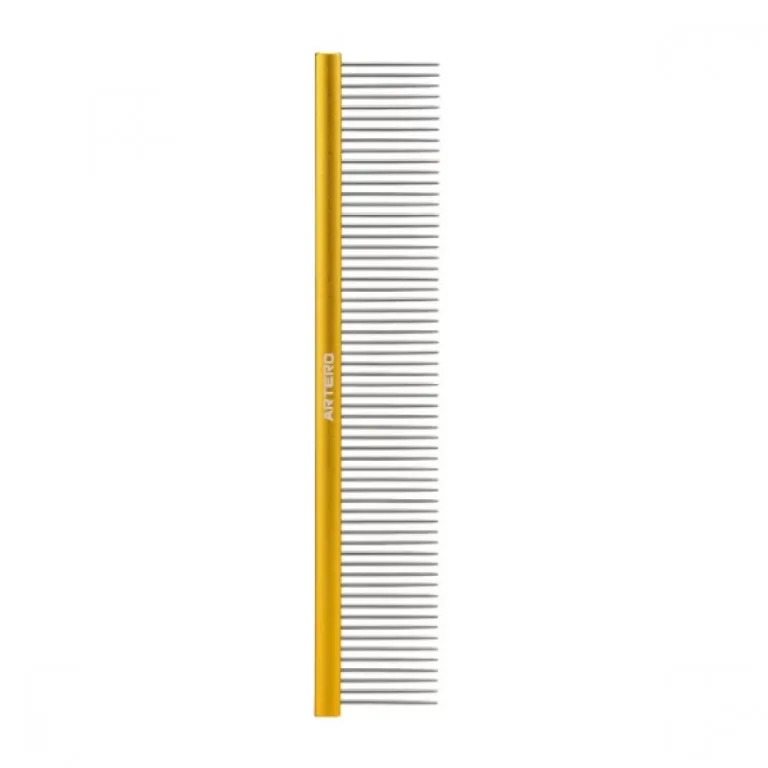 Гребінь Artero Collection золотий хромований для тварин, 25х3,5 см