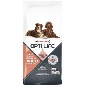 Сухий корм Opti Life Adult Skin Care Medium & Maxi з лососем для собак, 12,5 кг