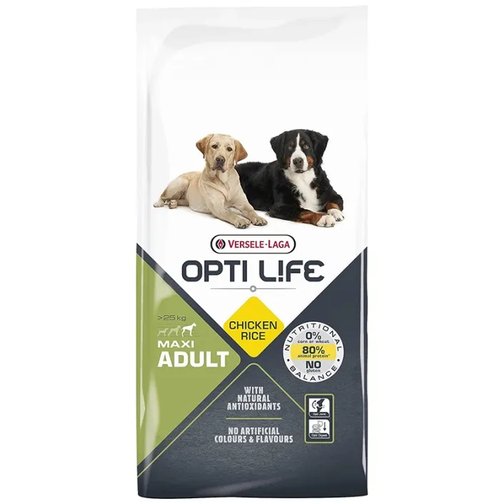 Сухий корм Opti Life Adult Maxi з куркою для собак великих порід, 12,5 кг