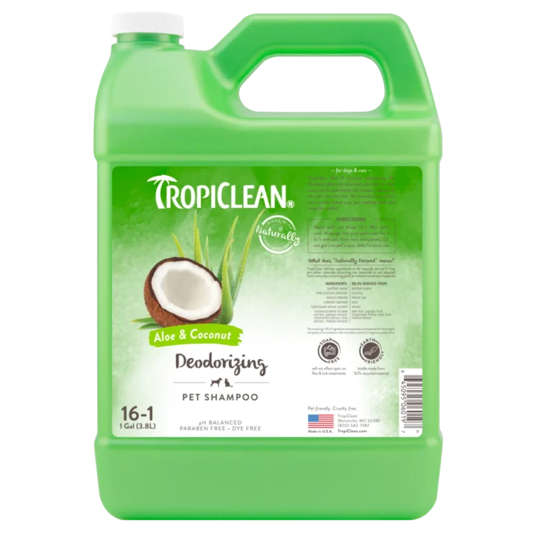 Шампунь Tropiclean алое-кокос для собак та котів, 3.8 л
