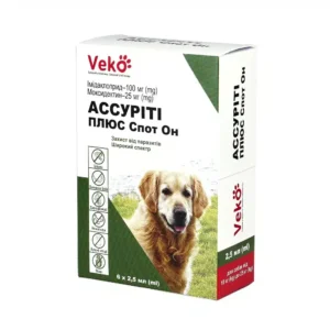 Краплі Veko Ассуріті Плюс від паразитів для собак 10-25 кг