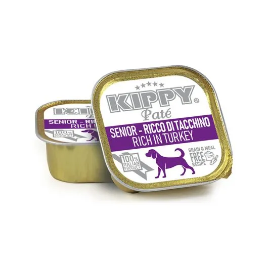 Вологий корм KIPPY паштет з індичкою для літніх собак