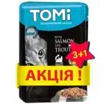 Вологий корм TOMi з лососем і фореллю для котів, 100 г