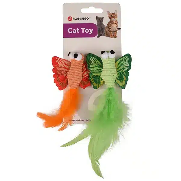 Іграшка Flamingo Alea Butterfly з котячою м'ятою для котів, 2 шт