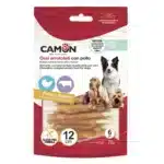 Ласощі Camon палички з яловичої шкіри з куркою для собак, 70 г