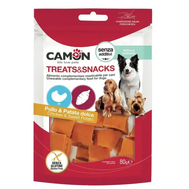 Снек для собак CAMON кубики з куркою і бататом, 80 г