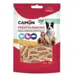 Снек для собак CAMON шматочки з куркою, качкою і тріскою (80 г)