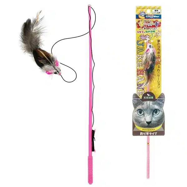 Іграшка CattyMan Feather Mouse вудка для котів