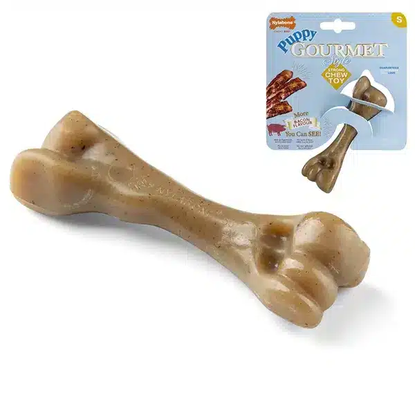 Жувальна іграшка Nylabone Gourmet Puppy Femur Bacon з беконом для цуценят