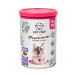 Вологий корм для дорослих котів Pet Chef шматочки в желе з індичкою