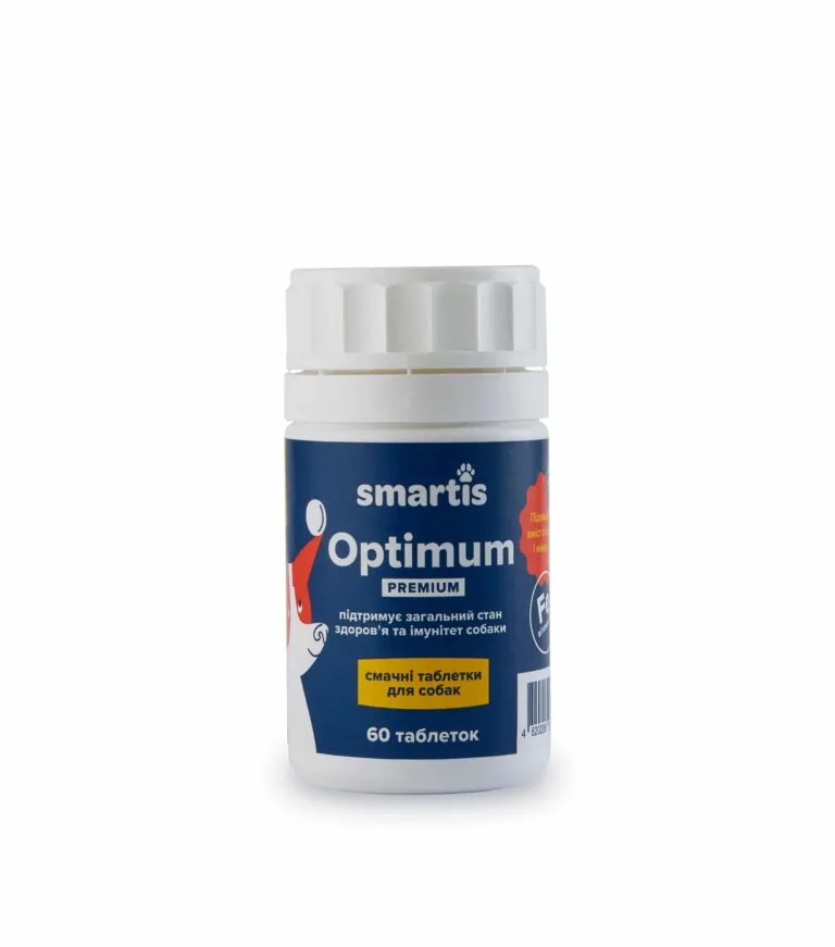 Харчова добавка Smartis Optimum Premium із залізом для собак, 60 таб
