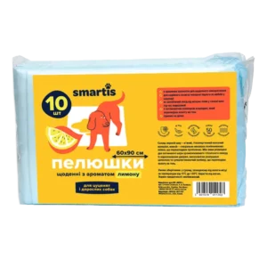 Пелюшки щоденні з ароматом лимону для собак, 60×90 см, 10 шт