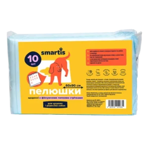 Пелюшки щоденні з липкими стрічками для собак, 60×90 см, 10 шт
