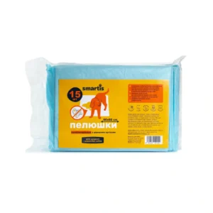 Пелюшки Smartis з деревним вугіллям 60x60 для собак, 15 шт