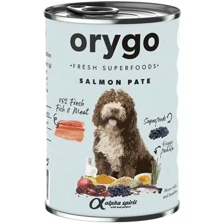 Вологий корм для дорослих собак ORYGO Wet паштет з лососем та чорницею, 400 г