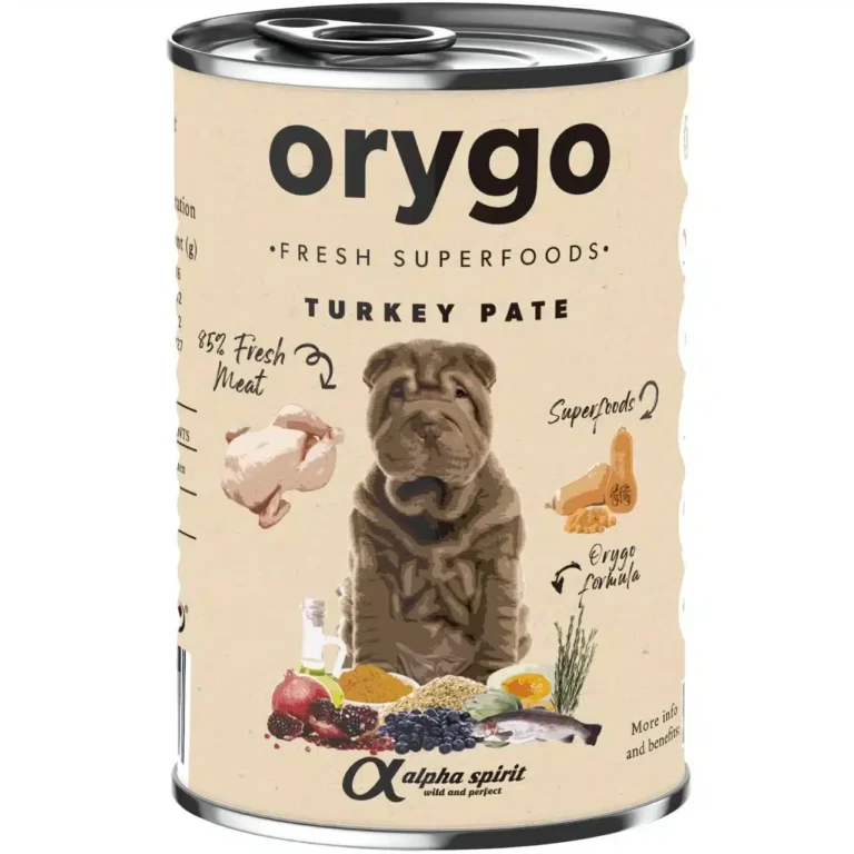Вологий корм для дорослих собак ORYGO Wet паштет з індичкою та гарбузом, 400 г