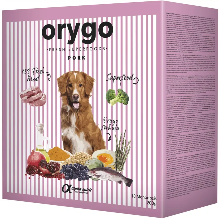 Напіввологий корм для дорослих собак Orygo зі свининою та броколі