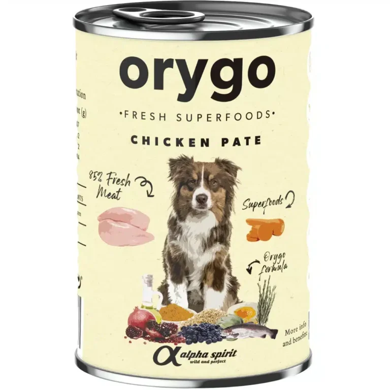Вологий корм для дорослих собак всіх порід ORYGO Wet паштет з куркою та морквою, 400 г