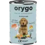 Вологий корм для цуценят ORYGO Wet пашет з лососем та бататом, 400 г