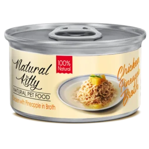 Вологий корм Natural Kitty з куркою і ананасом для котів, 80 г