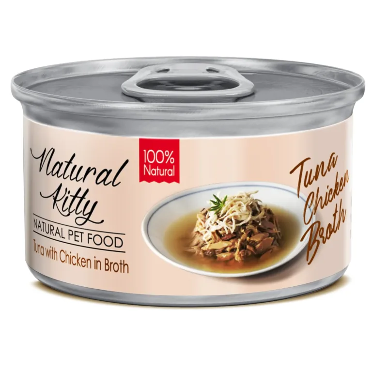 Вологий корм Natural Kitty з тунцем та куркою для котів, 80 г