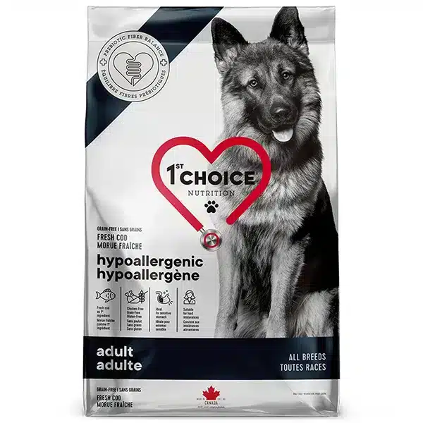 Гіпоалергенний беззерновий корм для собак 1st Choice Adult Hypoallergenic з тріскою