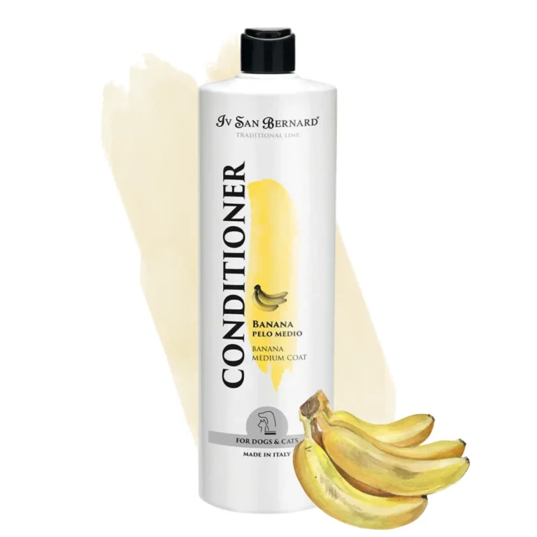 Кондиціонер для собак і котів Iv San Bernard Banana для середньої шерсті, пом'якшуючий, з бананом