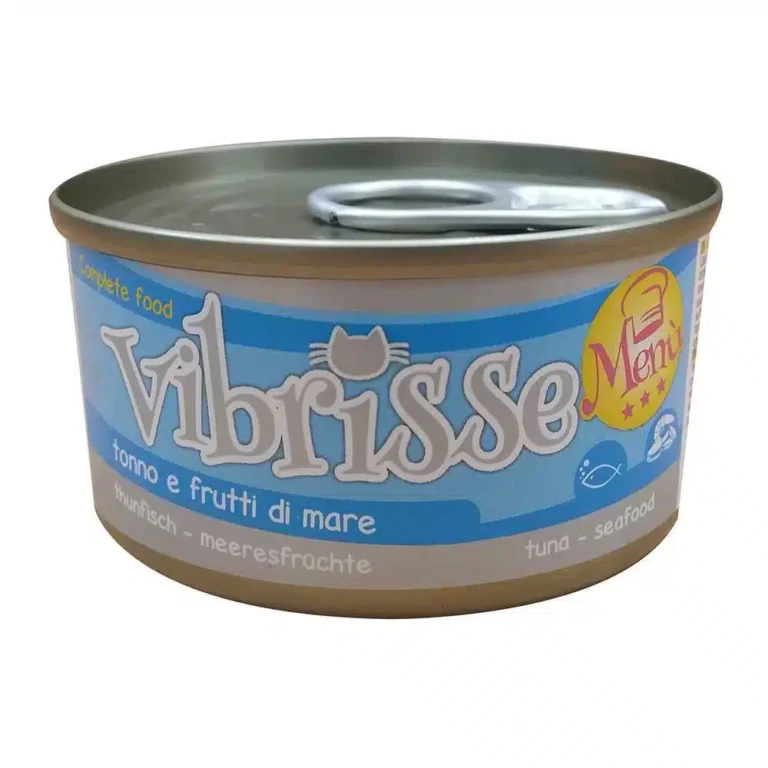 Вологий корм Vibrisse Menu з тунцем і морепродуктами для котів, 70 г