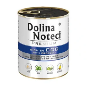 Вологий корм для дорослих собак Dolina Noteci Premium з тріскою та броколі