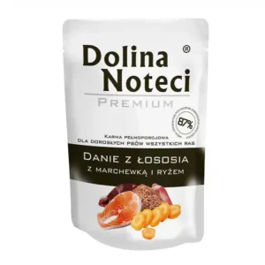 Вологий корм Dolina Noteci Premium для дорослих собак з лососем, 100 г