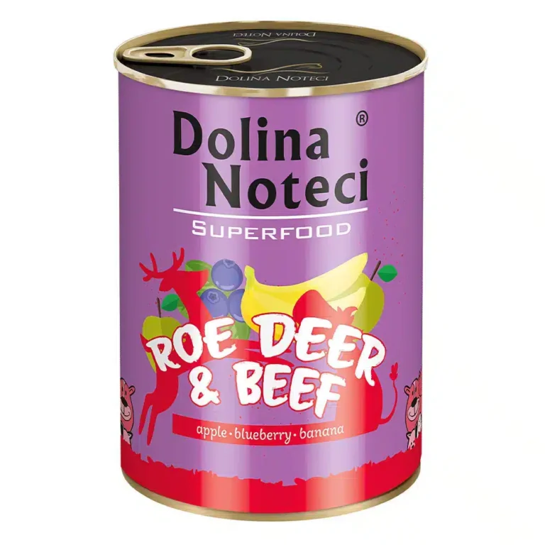 Вологий корм для дорослих собак Dolina Noteci Superfood з косулею та яловичиною