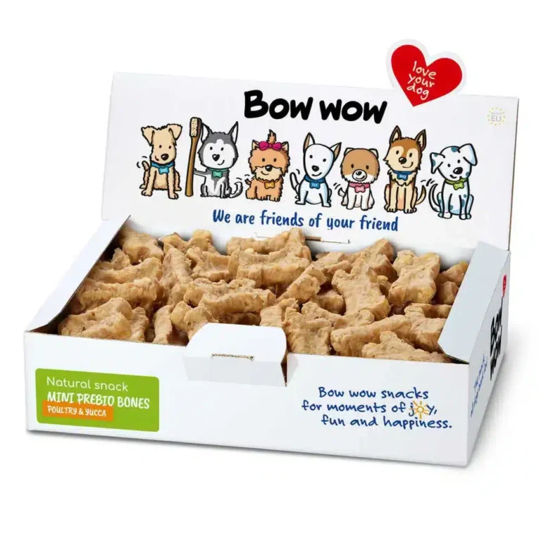 Ласощі Bow Wow міні-кісточки з птицею та юкою для собак, 900 г