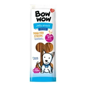 Ласощі Bow Wow смужки з яловичини і птиці для собак, 60 г