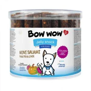 Ласощі Bow Wow палички міні-салямі з птицею та печінкою для собак, 12 см, 60 шт