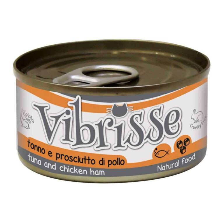 Вологий корм для котів Vibrisse з тунцем та курячою шинкою, 70 г