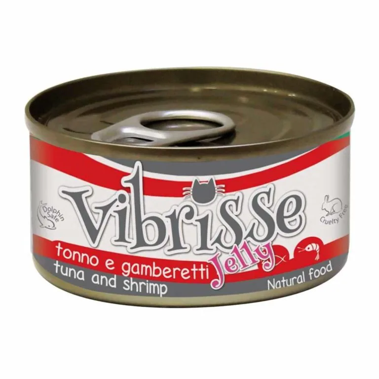 Вологий корм Vibrisse Jelly з тунцем і креветкою для котів, 70 г