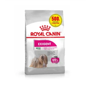 Сухий корм Royal Canin Mini Exigent для вибагливих собак дрібних порід, акція 2,5 кг + 500 г