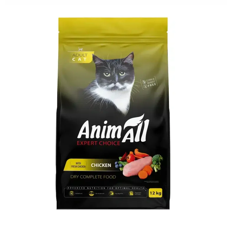 Сухий корм для дорослих котів AnimAll зі свіжою куркою